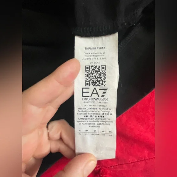 EA7 Emporio Armani Black Logo Hoodie Ladies XL - Picture 7 of 15